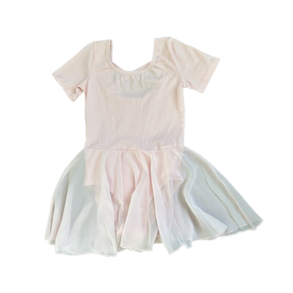 Child’s Ballet Leotard with Attached Tutu. Pink. Size XXS (2/3)